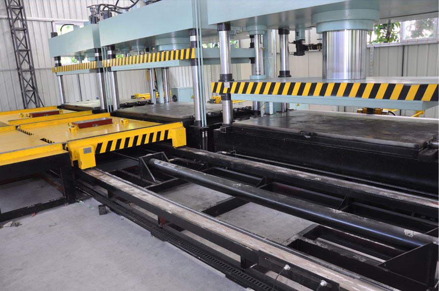 全自動(dòng)熱壓成型液壓機(jī)生產(chǎn)線